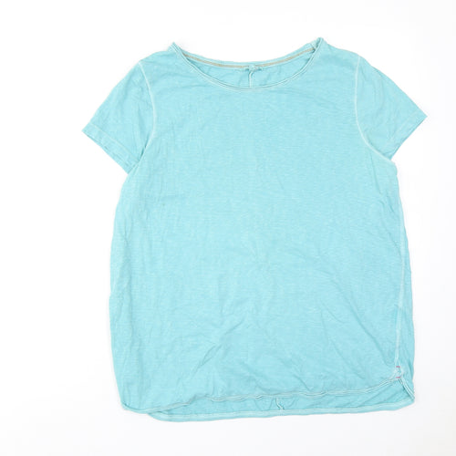 White Stuff Womens Blue Cotton Basic T-Shirt Size 16 Round Neck