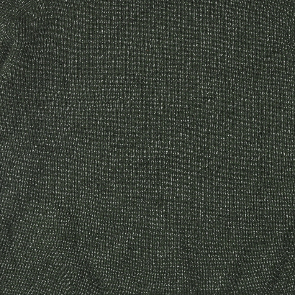 Marks and Spencer Mens Green Round Neck Acrylic Pullover Jumper Size 2XL Long Sleeve