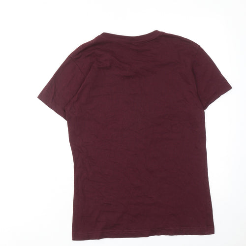 Urban Heritage Mens Red Cotton T-Shirt Size M V-Neck