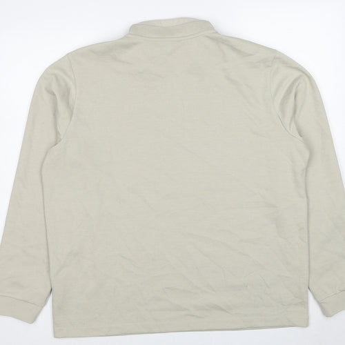Autograph Mens Beige Polyester Henley Sweatshirt Size XL