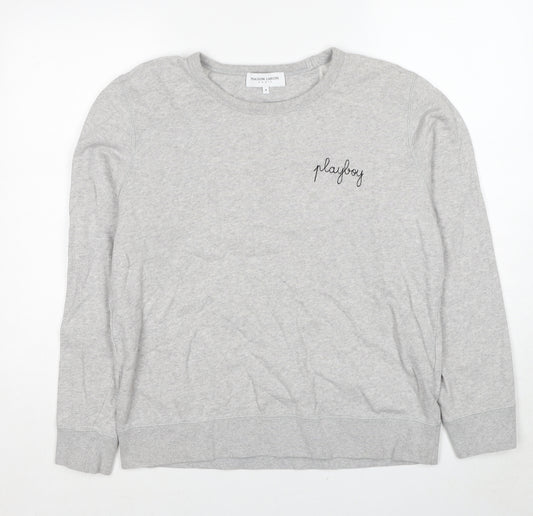 Maison Labiche Mens Grey Cotton Pullover Sweatshirt Size M - Playboy Unisex