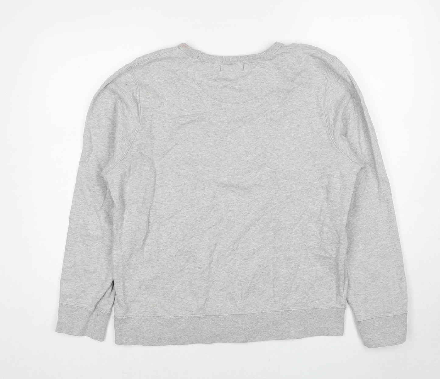 Maison Labiche Mens Grey Cotton Pullover Sweatshirt Size M - Playboy Unisex