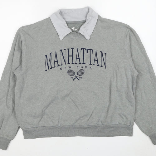 Hollister Mens Grey Cotton Pullover Sweatshirt Size M - Manhattan New York