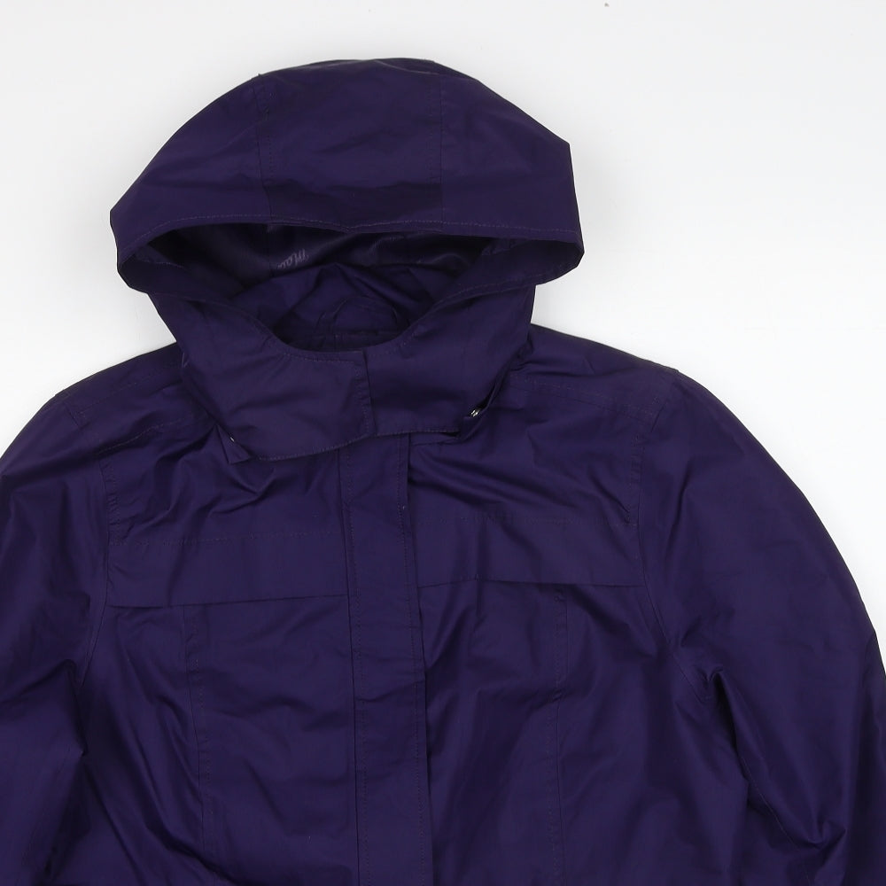 Maine Womens Purple Windbreaker Jacket Size 14 Zip