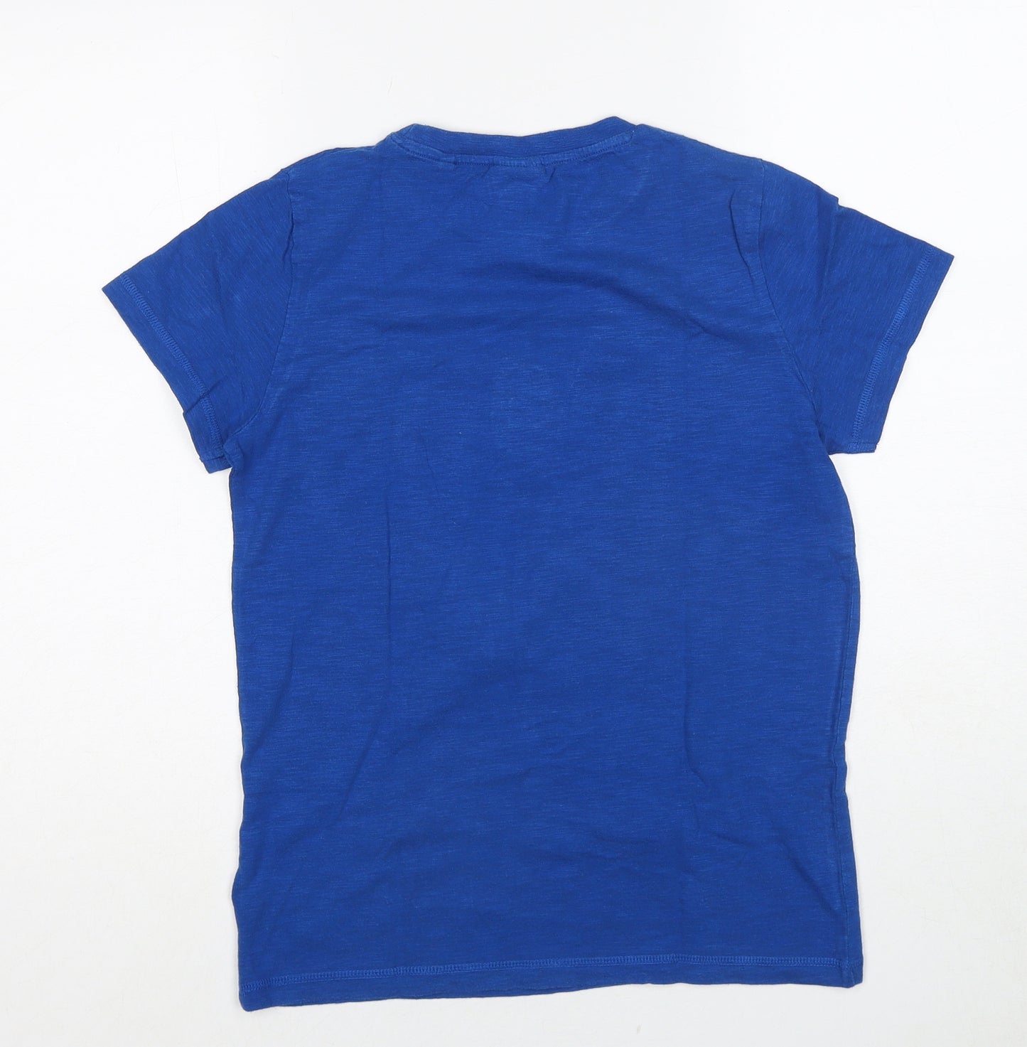 Marvel Boys Blue Cotton Basic T-Shirt Size 11 Years Round Neck Pullover - Avengers