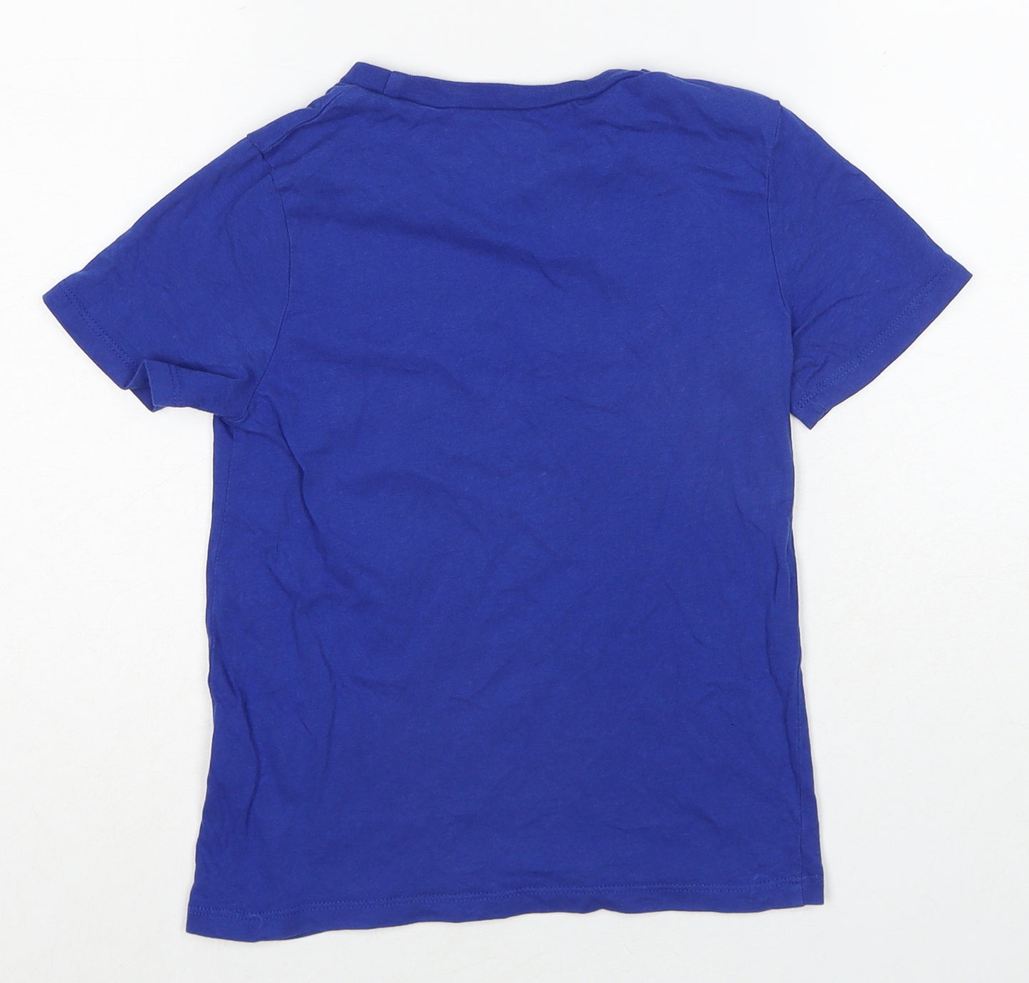 H&M Boys Blue Cotton Basic T-Shirt Size 6-7 Years Round Neck Pullover - Size 6-8 Years NASA