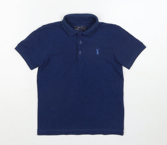 NEXT Boys Blue Cotton Basic Polo Size 5 Years Collared Pullover
