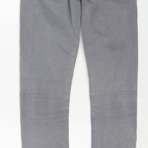 Topshop Womens Grey Cotton Skinny Jeans Size 25 in L32 in Regular Zip