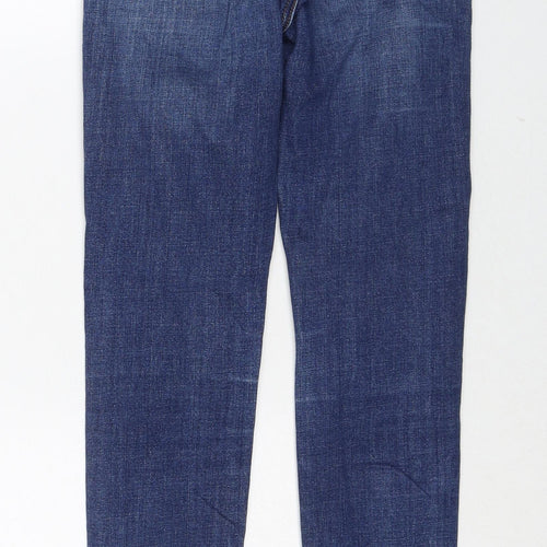 Topshop Womens Blue Cotton Skinny Jeans Size 25 in L32 in Regular Zip