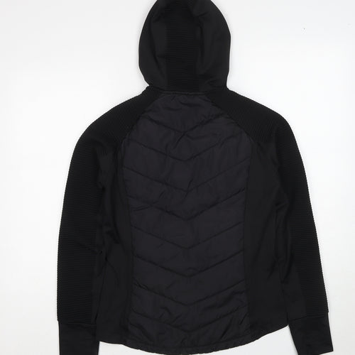 H&M Womens Black Puffer Jacket Coat Size S Zip