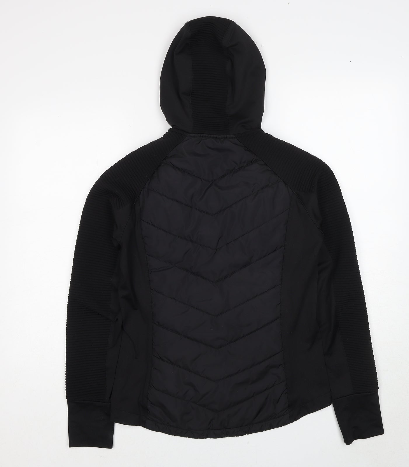 H&M Womens Black Puffer Jacket Coat Size S Zip