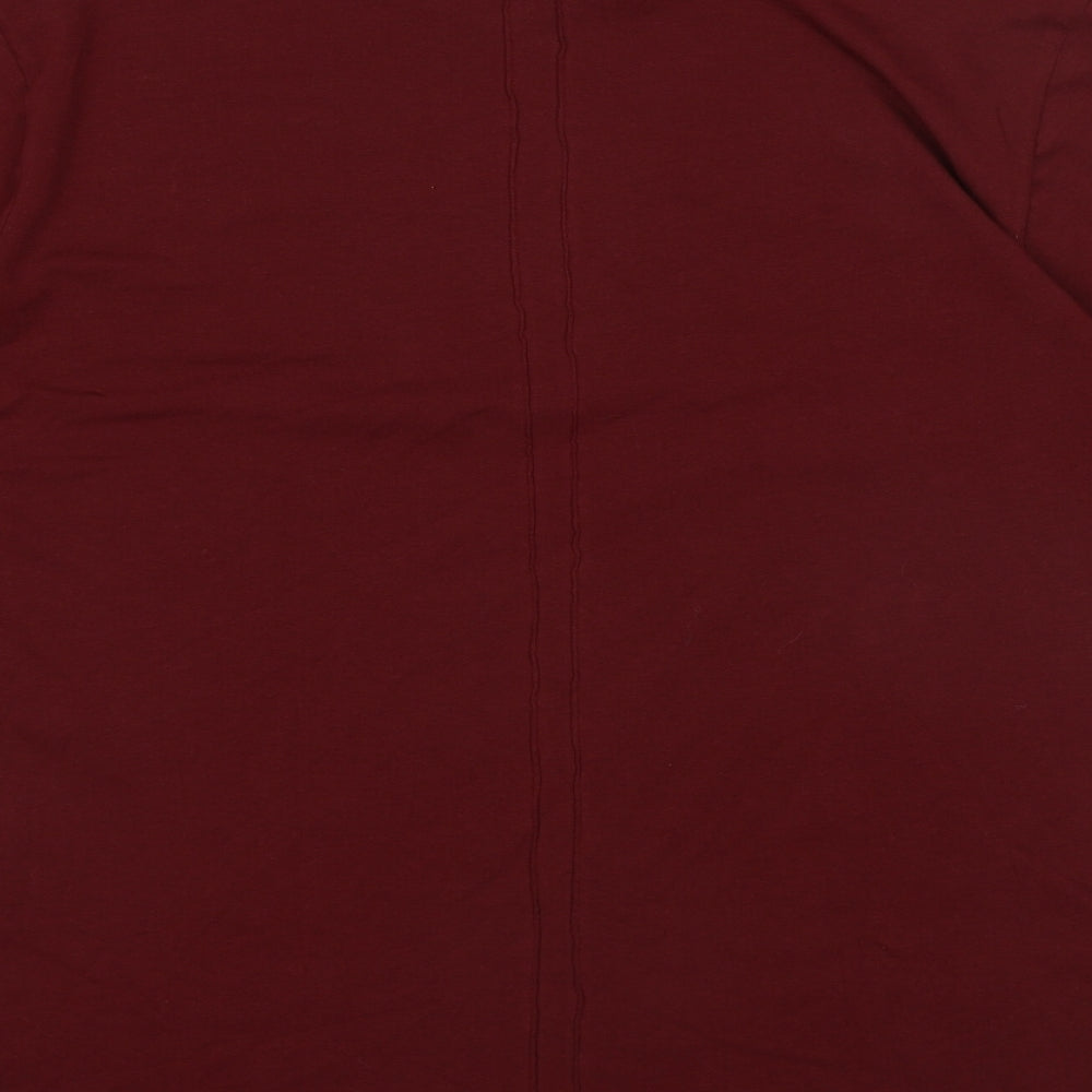 PANGEA Mens Red Cotton T-Shirt Size XL Crew Neck