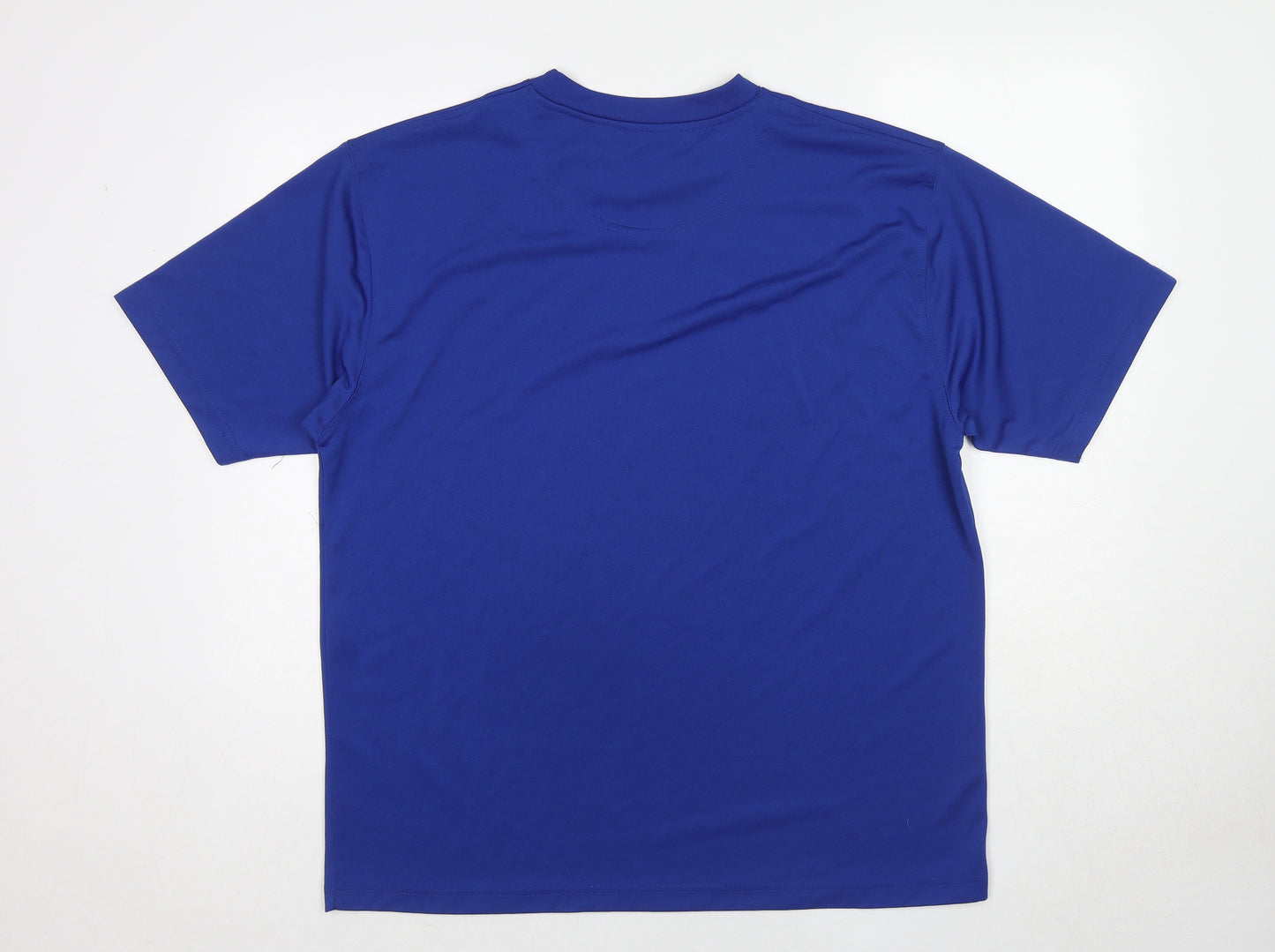 SO Mens Blue Polyester T-Shirt Size L Round Neck