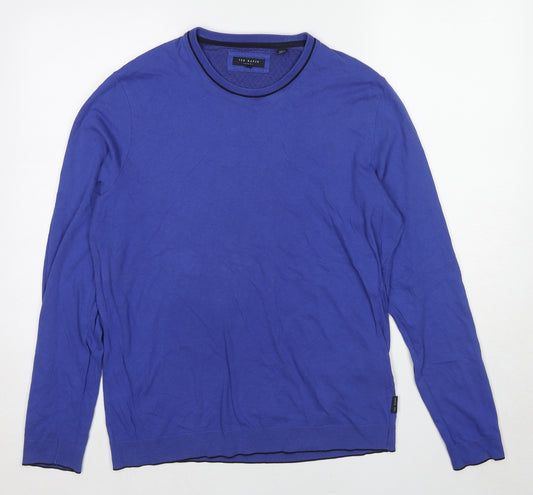 Ted Baker Mens Blue Cotton Pullover Sweatshirt Size 3XL - Label size 5