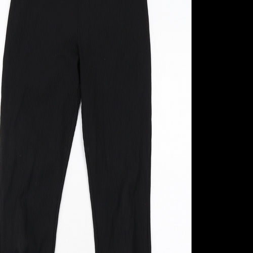 Topshop Womens Black Polyester Jogger Trousers Size 6 Regular