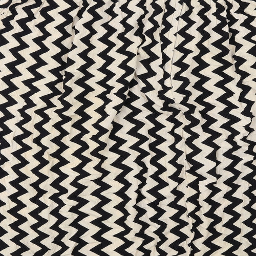 Dorothy Perkins Womens Ivory Geometric Viscose Tulip Skirt Size 16 Zip