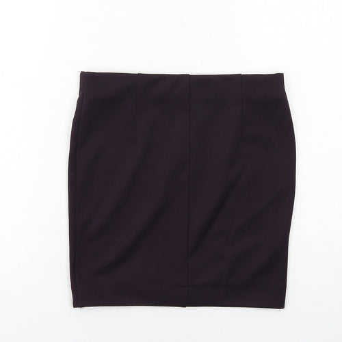 H&M Womens Purple Polyester A-Line Skirt Size 6