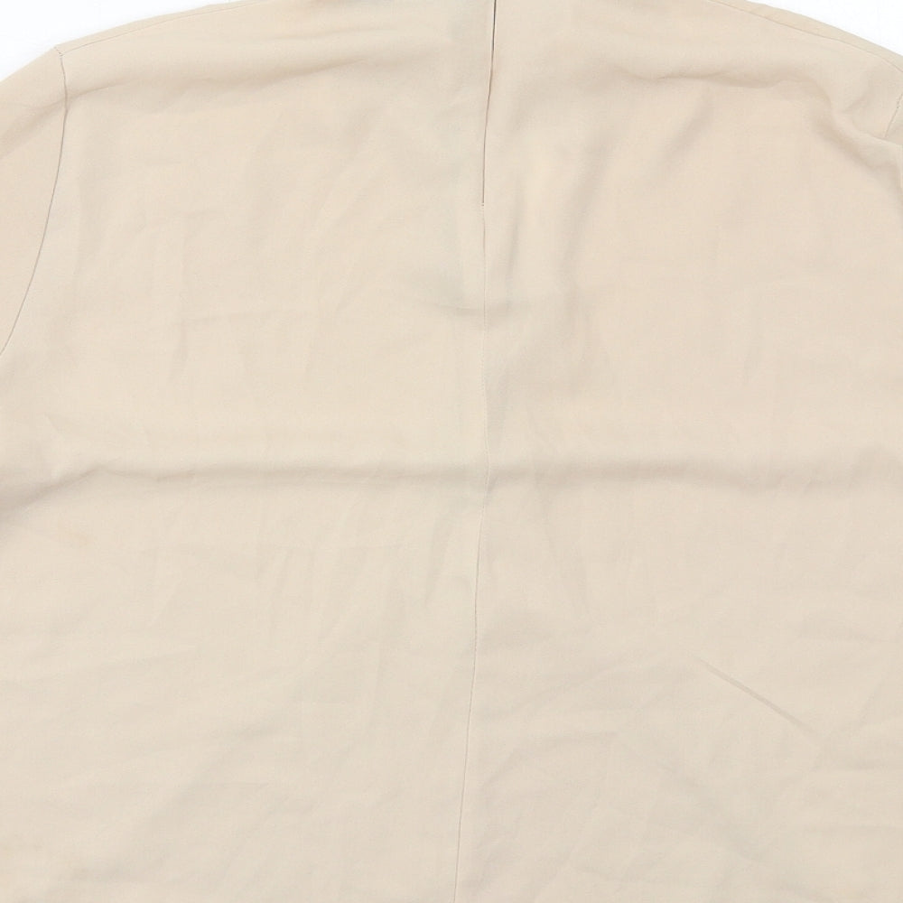 Boohoo Womens Beige Polyester Basic Blouse Size 8 Halter