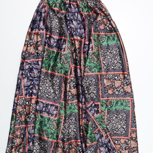 Urban Gypsy Womens Multicoloured Geometric Polyester Peasant Skirt Size S