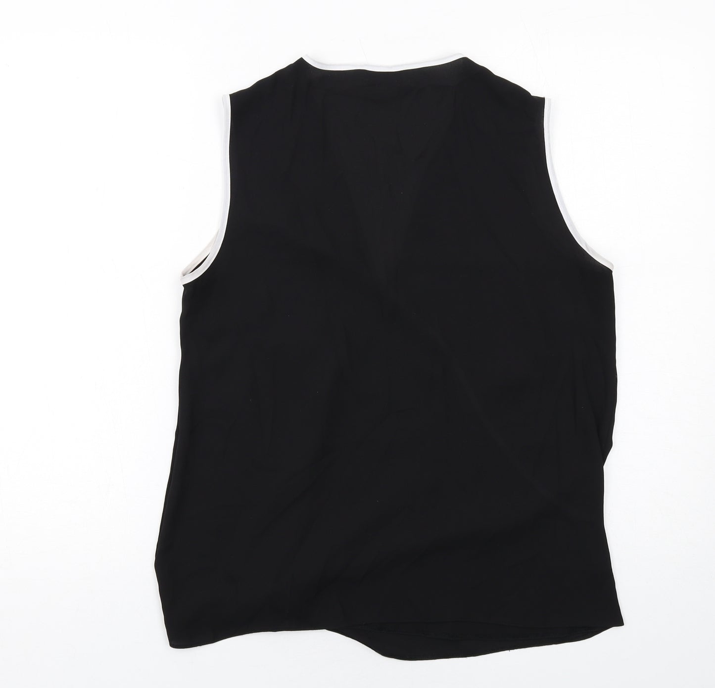 Paraphrase Womens Black Polyester Wrap Tank Size 12 V-Neck