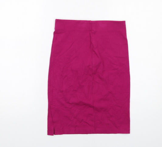 Uniqlo Womens Pink Cotton Straight & Pencil Skirt Size XS