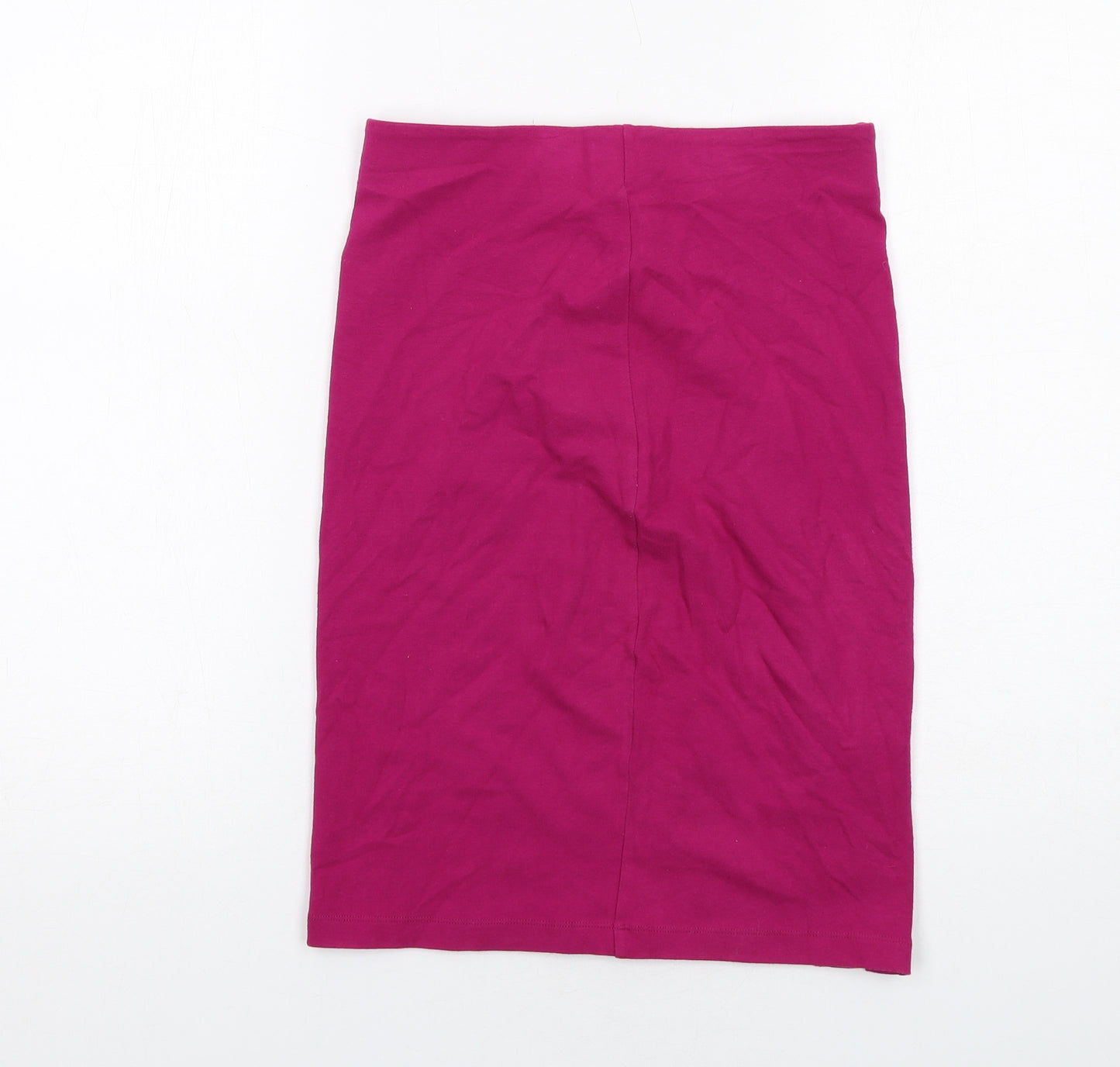 Uniqlo Womens Pink Cotton Straight & Pencil Skirt Size XS