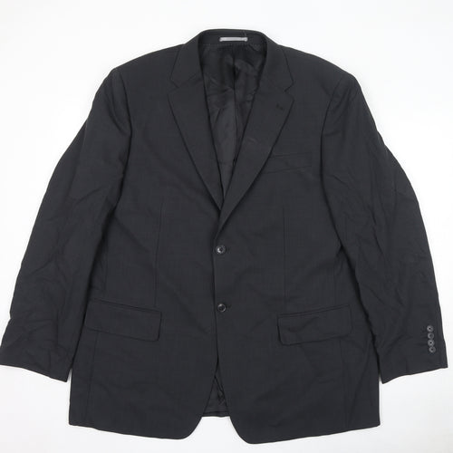 Marks and Spencer Mens Black Wool Jacket Suit Jacket Size 46 Regular