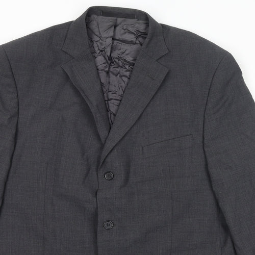 Marks and Spencer Mens Grey Polyester Jacket Suit Jacket Size 44 Regular