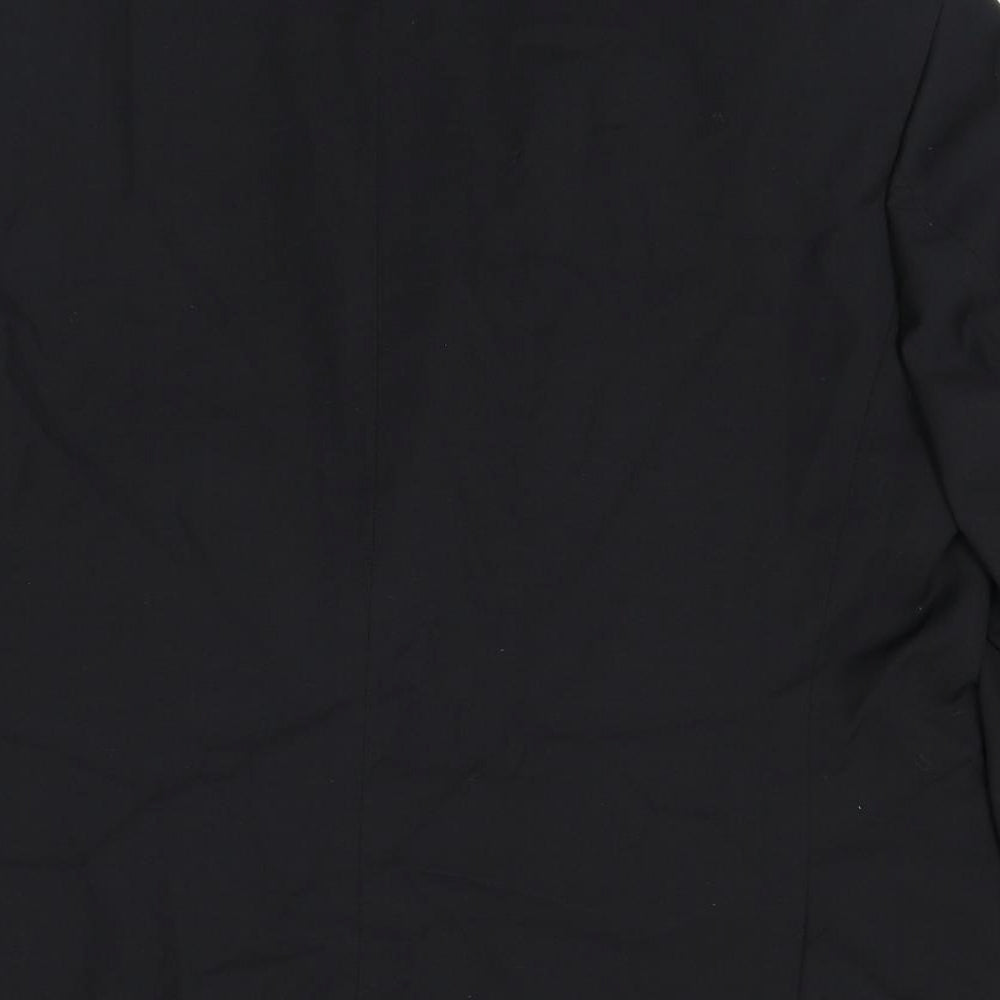 Greenwoods Mens Black Polyester Jacket Suit Jacket Size 44 Regular