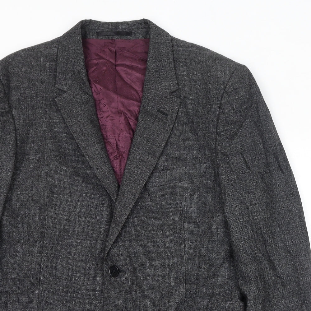 Paul Smith Mens Grey Wool Jacket Blazer Size 40 Regular - Five-Button Sleeve