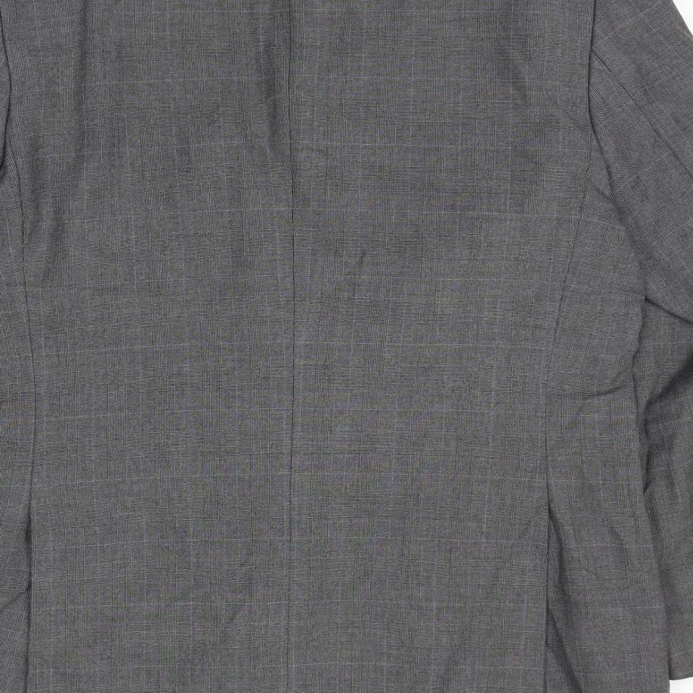 Scott & Taylor Mens Grey Polyester Jacket Suit Jacket Size 44 Regular