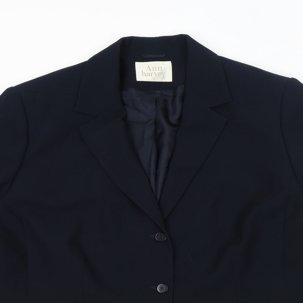 Ann Harvey Womens Blue Jacket Blazer Size 20 Button