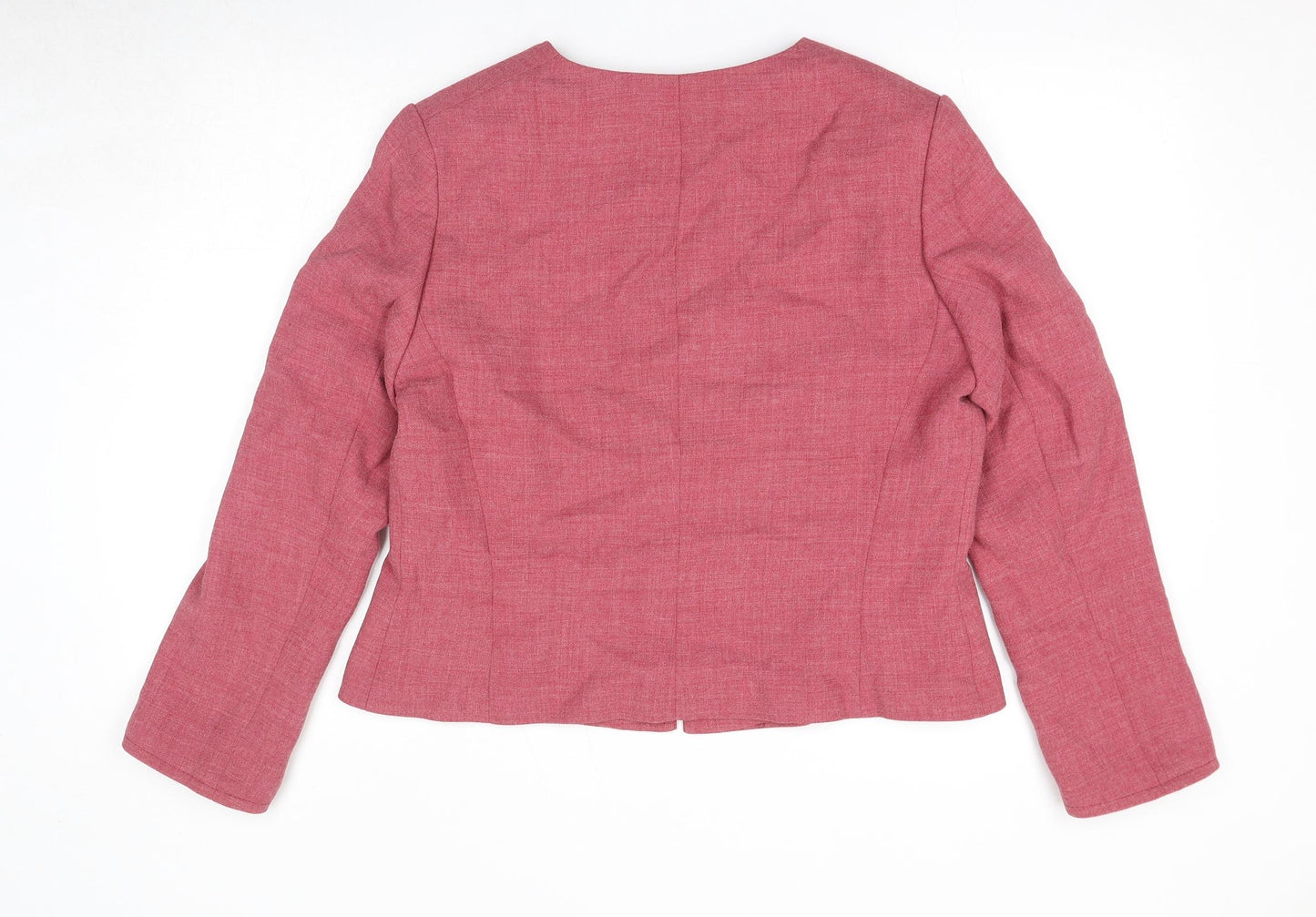 Marks and Spencer Womens Pink Jacket Blazer Size 16 Hook & Eye