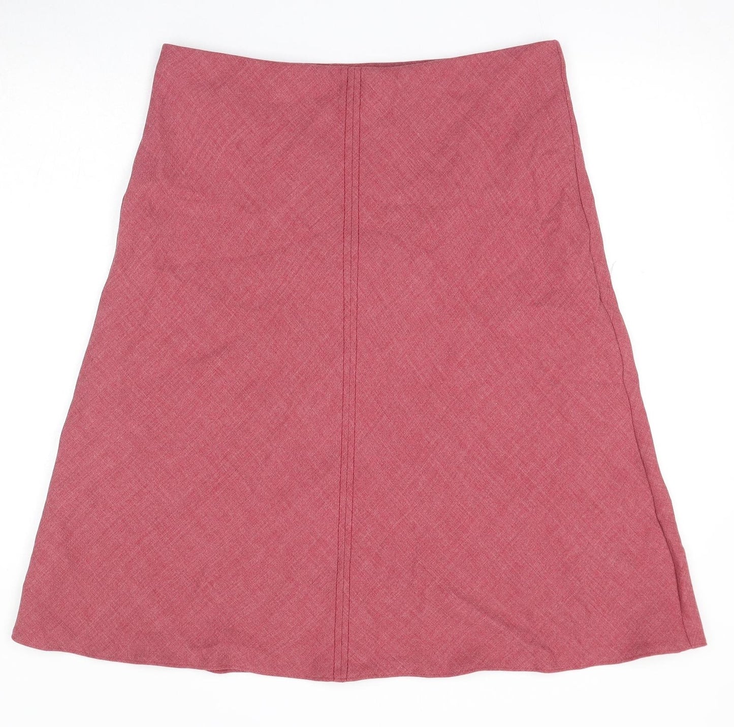 Marks and Spencer Womens Pink Wool A-Line Skirt Size 16