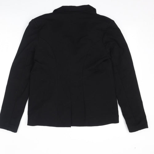 Laura Ashley Womens Black Jacket Blazer Size 14 Button