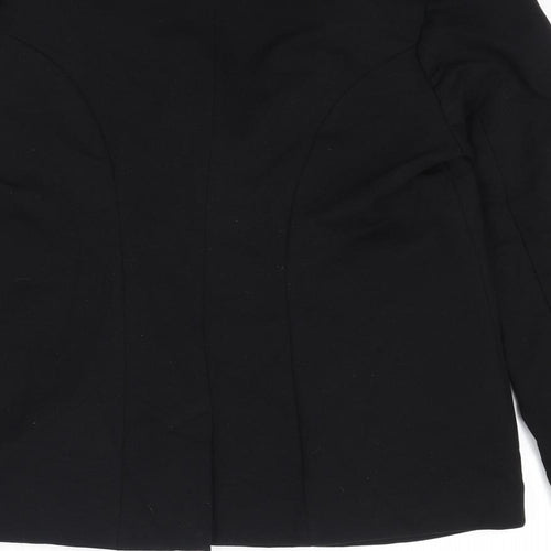 Laura Ashley Womens Black Jacket Blazer Size 14 Button