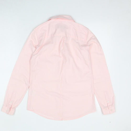 Westwood Womens Pink Cotton Basic Button-Up Size S Collared