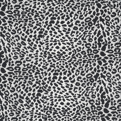 Marks and Spencer Womens Black Animal Print Polyester Basic Blouse Size 18 Round Neck - Leopard Print