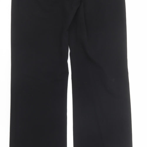 NEXT Womens Black Polyester Trousers Size 8 Regular Zip