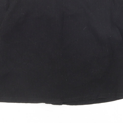 Monki Womens Black Scoop Neck Cotton Cardigan Jumper Size M
