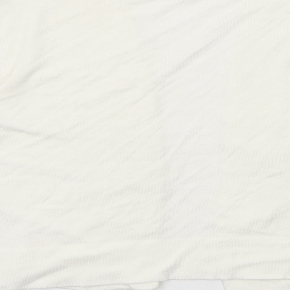 Wallis Womens White V-Neck Viscose Cardigan Jumper Size M