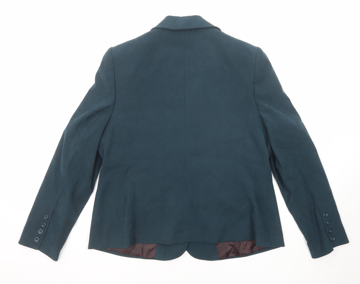 EWM Womens Green Polyester Jacket Blazer Size 16