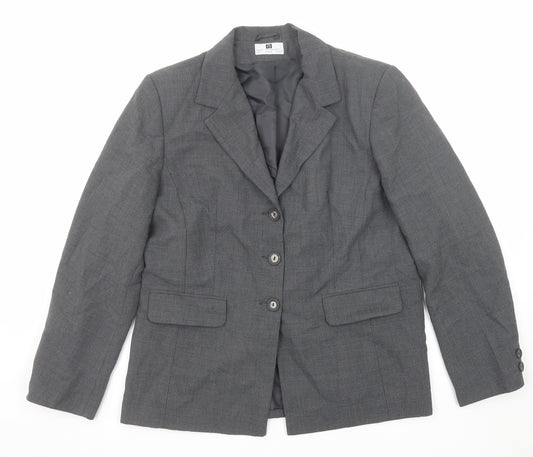 Paul Seperates Womens Grey Polyester Jacket Suit Jacket Size 16