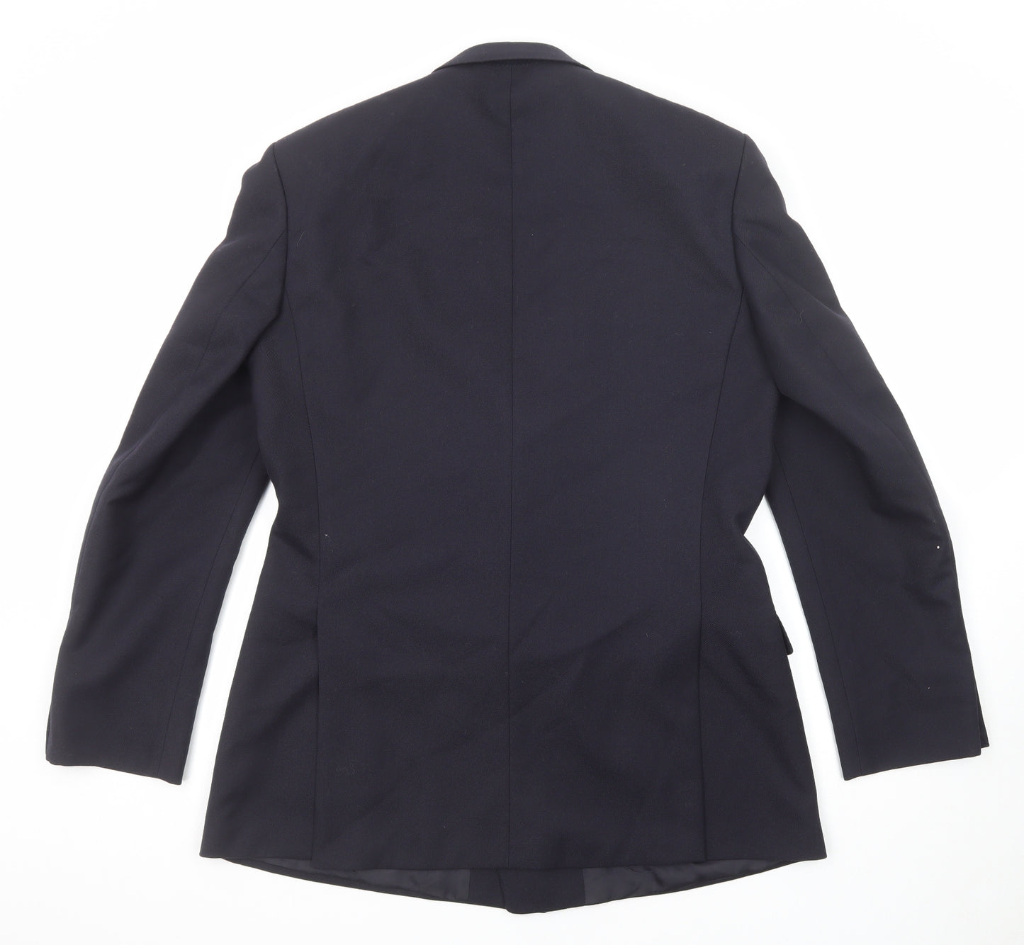St Michael Mens Blue Wool Jacket Blazer Size 40 Regular