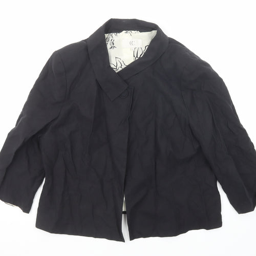 CC Womens Black Jacket Blazer Size 18 Button