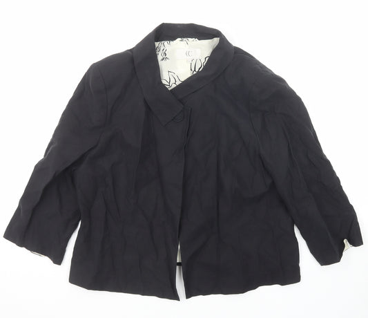 CC Womens Black Jacket Blazer Size 18 Button