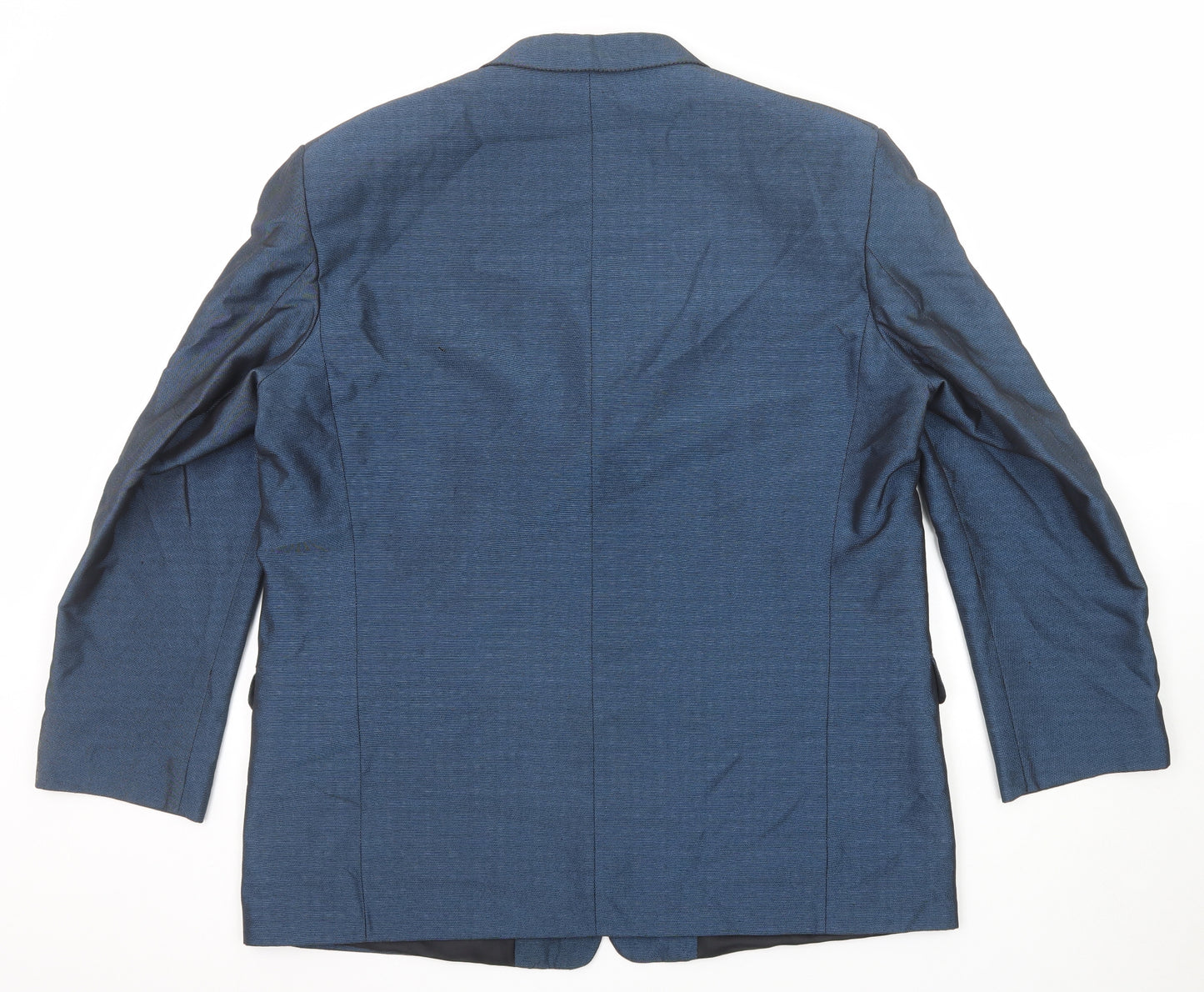 Emporium Mens Blue Polyester Jacket Suit Jacket Size 46 Regular