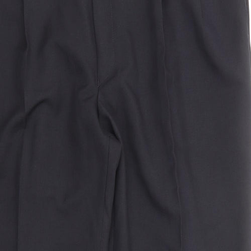 Marks and Spencer Mens Blue Polyester Dress Pants Trousers Size 44 in L31 in Regular Zip