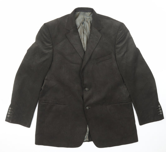 Marks and Spencer Mens Green Polyester Jacket Blazer Size 42 Regular
