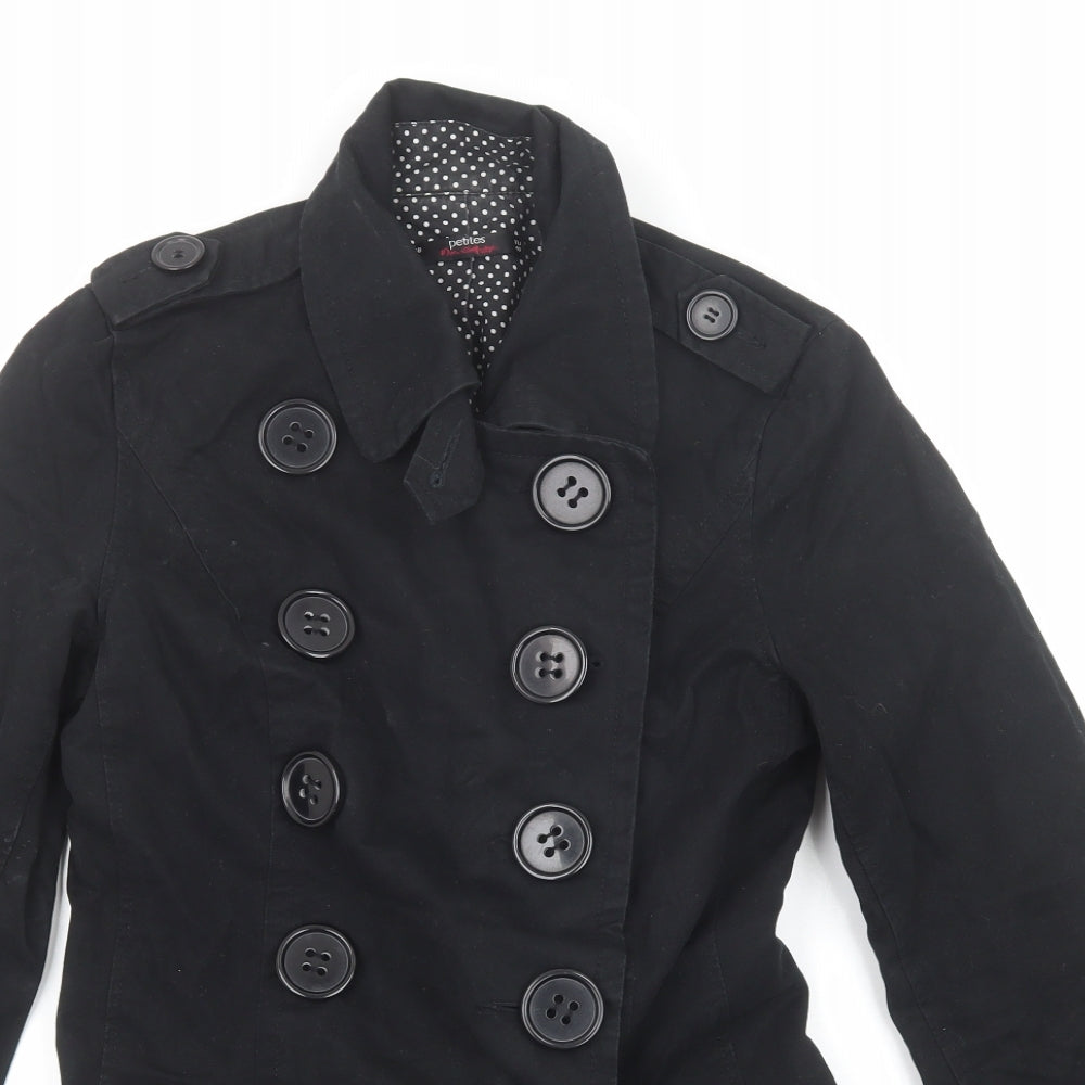 Miss Selfridge Womens Black Jacket Size 12 Button